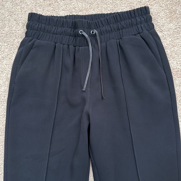 Cinq a Sept Adalie High Rise Drawstring Waist Zipped Cuffs Black Pants Medium - Picture 5 of 11